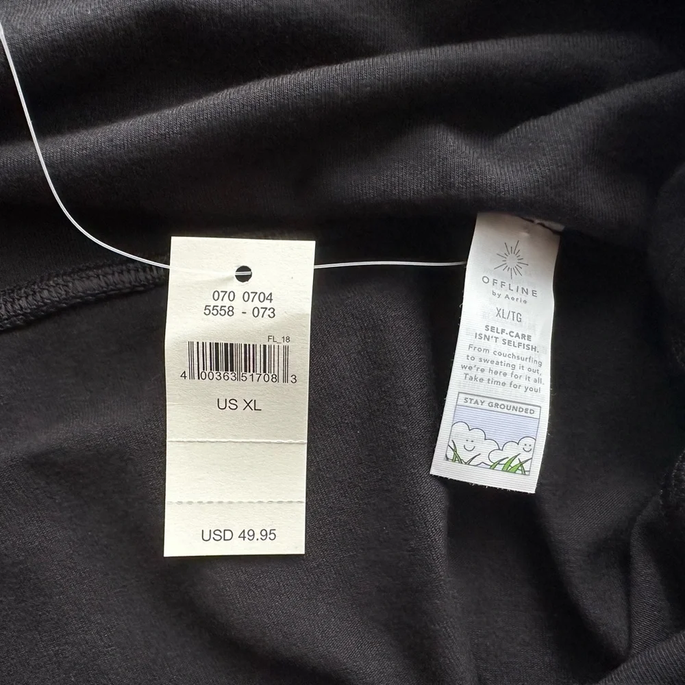 OFFLINE By Aerie OG Foldover High Waisted Super Flare Legging in Black Size XL - Picture 7 of 11